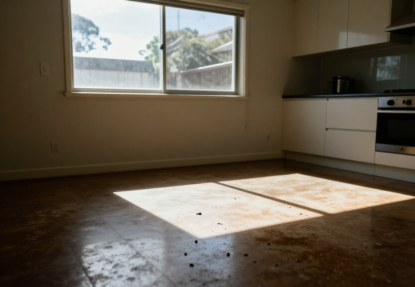 Rodent infestation in a Sandringham garage before treatment
