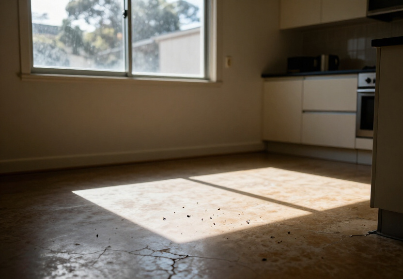 Cockroach infestation in a Sandringham kitchen before treatment